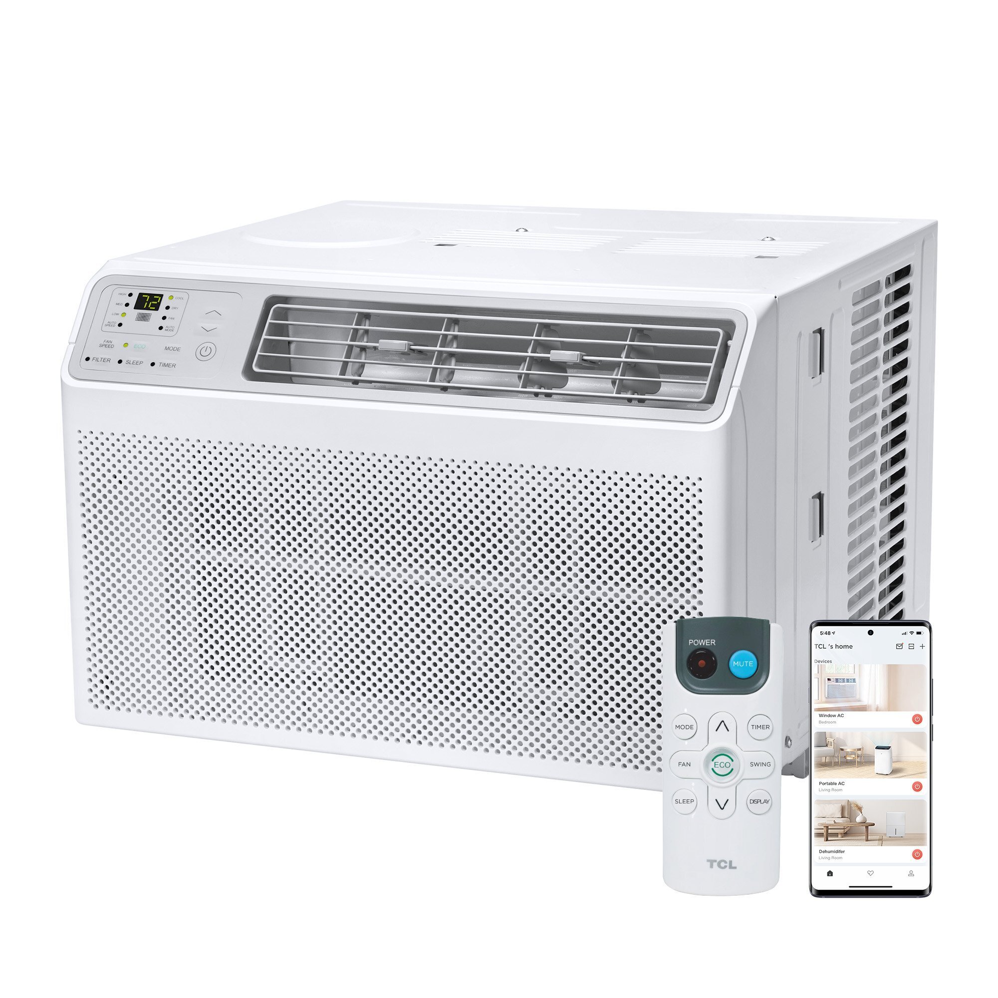 TCL 12,000 BTU Smart Window Air Conditioner, Covers up to 550 sq. ft., Model# H12W35W